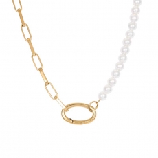 iXXXi Square Chain Pearl gold (45cm)