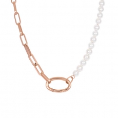 iXXXi Square Chain Pearl rosegold (45+5cm)