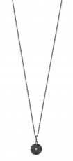 SPIRIT ICONS Sunshine Kette 45cm silber grau rhodiniert mit Diamant 0,0125ct Wvs
