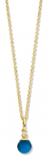 SPIRIT ICONS Figaro Kette 45cm blau 6mm silber vergoldet