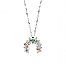 SPIRIT ICONS Empress Kette 45cm silber multicoloured Zirkonia