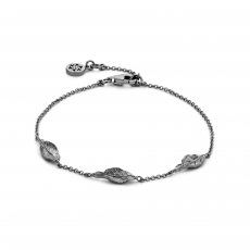 SPIRIT ICONS Fall Armband silber grau rhodiniert