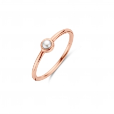 SPIRIT ICONS Pearl Ring silber rosevergoldet glänzend mit Süßwasserperle