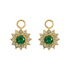 iXXXi Hoop Charms gold Lucia Emerald