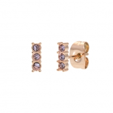 iXXXi Ohrstecker rosegold Triple Stone Tanzanite