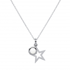 Kette Open Star & Charm White