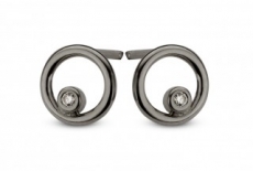 SPIRIT ICONS Infinity Ohrstecker silber grau rhodiniert