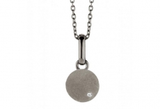 SPIRIT ICONS Glow Kette 45cm silber grau rhodiniert mit Diamant