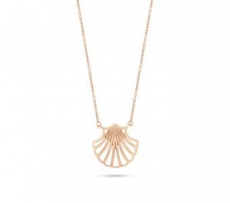 SPIRIT ICONS Shell Kette 45cm silber rosevergoldet