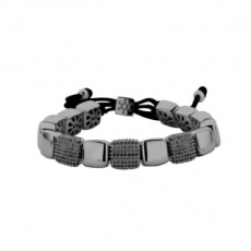 SPIRIT ICONS Intense Armband silber grau rhodiniert