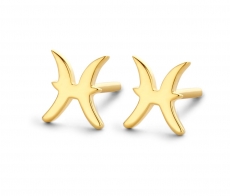 SPIRIT ICONS Fisch Ohrstecker silber vergoldet