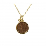 Collier Lieblingstaler Walnuss gold