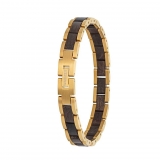 Elementararmband Damen Mooreiche gold 9mm