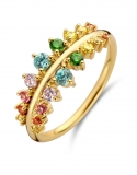 SPIRIT ICONS Empress Ring silber vergoldet multicoloured Zirkonia