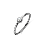 SPIRIT ICONS Pearl Ring silber grau rhodiniert glänzend mit Süßwasserperle