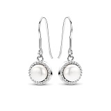 SPIRIT ICONS Euphoria Ohrhänger silber mit Zirkonia und Süßwasserperle