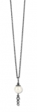 SPIRIT ICONS Swan Halskette 45cm silber grau rhodiniert mit Süßwasserperle und Zirkonia