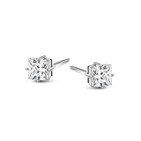 SPIRIT ICONS Cassiopeia Ohrstecker silber mit Zirkonia Princess Cut