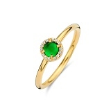 SPIRIT ICONS Euphoria Ring silber vergoldet grün mit Zirkonia