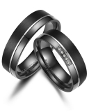 Black Titanium Modell Damenring D-BT-07 (mit Zirkonia auswählbar)