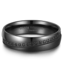 Black Titanium Modell Damenring D-BT-08 (mit Zirkonia auswählbar)