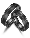 Black Titanium Modell Damenring D-BT-08 (mit Zirkonia auswählbar)