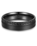 Black Titanium Modell Damenring D-BT-10 (mit Zirkonia auswählbar)