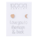 Ohrstecker Ø 5 mm (Textkarte Love you to the moon & back)