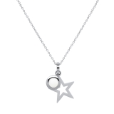 Kette Open Star & Charm White