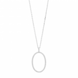 EmilyNor Halskette 60+10cm/ Ø 25mm rhodiniert silber