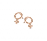 SPIRIT ICONS She Ohrstecker matt silber rosevergoldet mit Diamant 0,01ct Wvs ~Auslaufmodell~