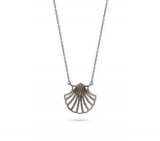 SPIRIT ICONS Shell Kette 45cm silber grau rhodiniert