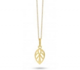 SPIRIT ICONS Leaf Kette 45cm silber vergoldet