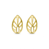 SPIRIT ICONS Leaf Ohrstecker silber vergoldet ~Auslaufmodell~