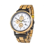 Chronograph GIN Gold mit Holzband