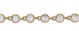 FannyNor Armband 17+3cm/ Ø 5mm vergoldet