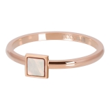 iXXXi Füllring Shell Stone Pink Square roségold