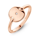 SPIRIT ICONS Pulse Ring silber rosevergoldet mit Diamant 0,01ct Wvs